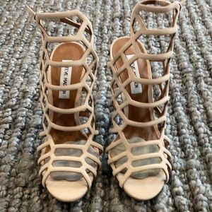Steve Madden gladiator tan high heels